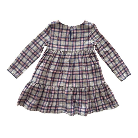Mini Boden Plaid Flannel Dress Size 5-6y - Picture 3 of 4
